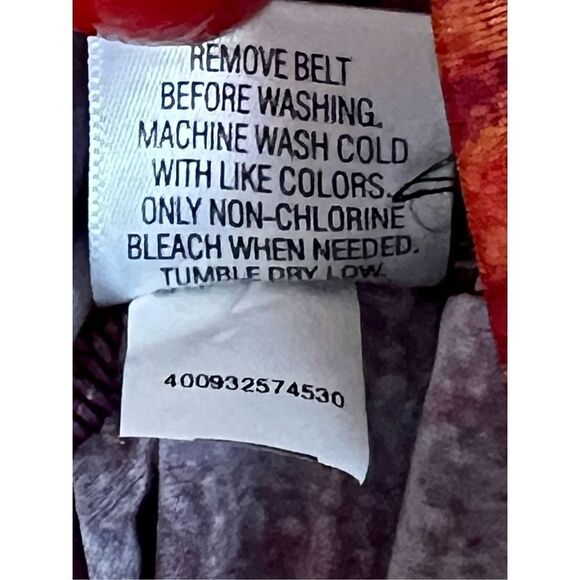 Dana Buchman Purple Surplice Ruched Belted Abstract Dress Sz XLARGE - Picture 5 of 6